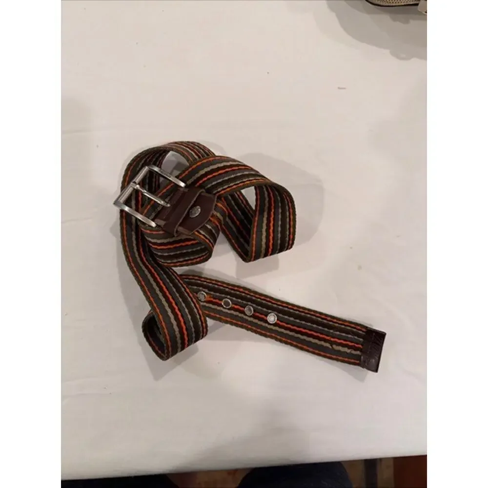 Timberland Men's Multicolored Fabric Vintage Mens Belt SIZE : 38